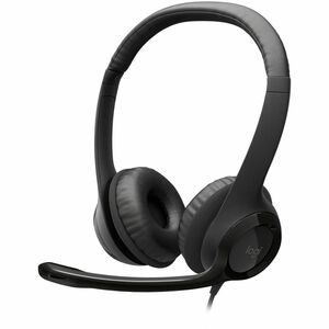 Logitech H390 Wired Headset for PC/Laptop, Stereo Headphones with Noise Cancelling Microphone, USB-A, In-Line Controls, Works with Chromebook
