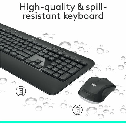 Logitech MK540 Advanced Wireless Keyboard and Mouse Combo for Windows, 2.4 GHz Unifying USB-Receiver