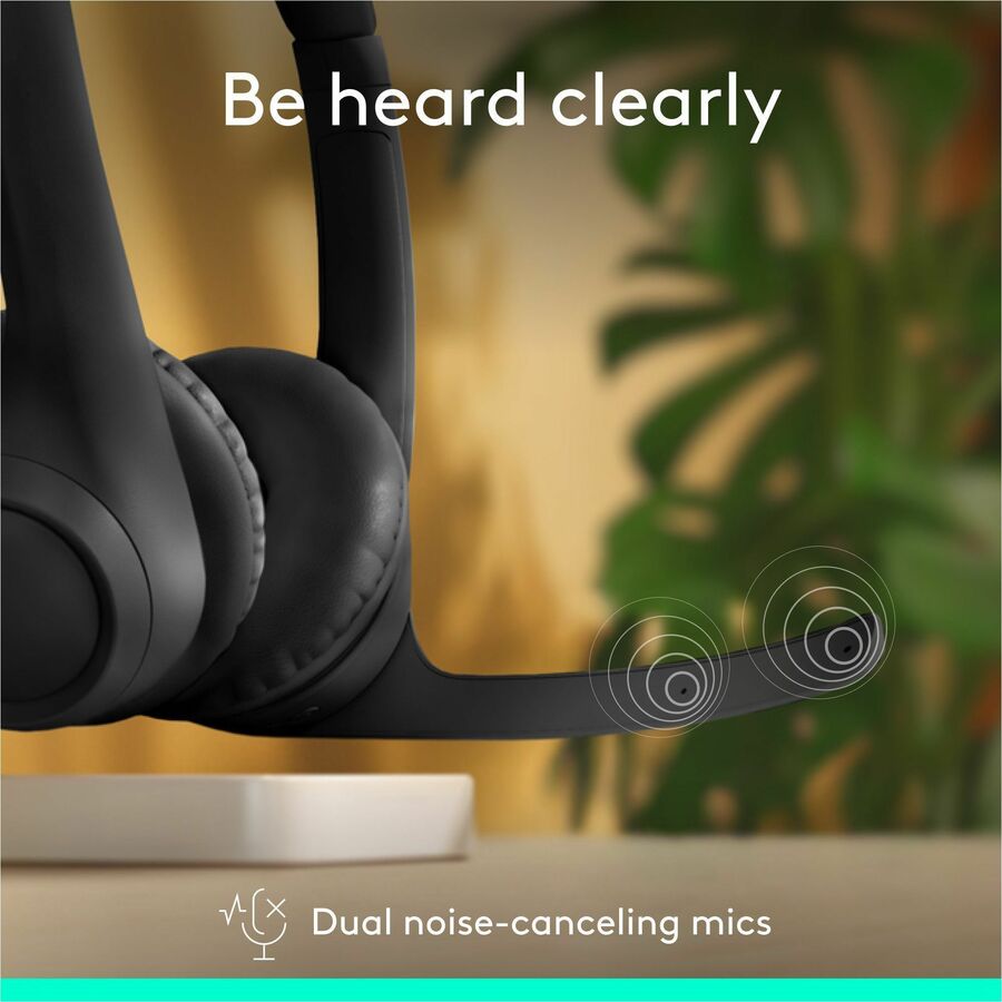 Logitech Zone 300 Wireless Bluetooth Headset With Noise-Canceling Microphone, Black