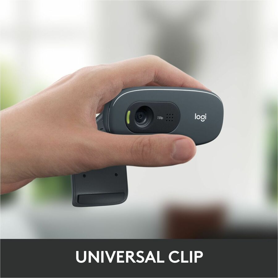 Logitech C270 HD Webcam with noise-reducing mics for video calls