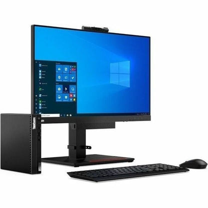Lenovo ThinkCentre M75q Gen 2 11JN0089US Desktop Computer - AMD Ryzen 5 PRO 5650GE - 16 GB - 256 GB PCI Express NVMe SSD - Tiny - Black