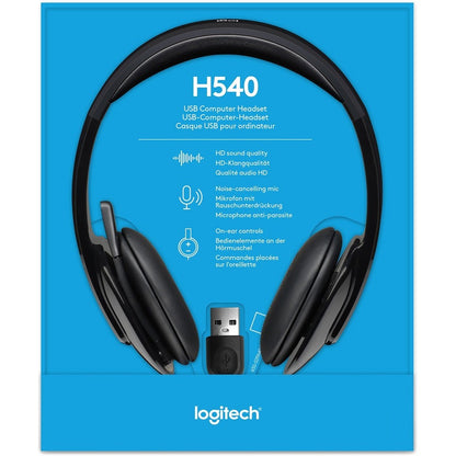 Logitech H540 USB Headset with Noise-Cancelling Mic