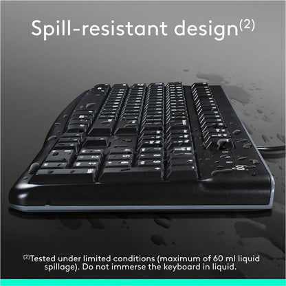 Logitech MK120 Wired Keyboard and Mouse Combo for Windows, Optical Wired Mouse, Full-Size Keyboard, USB Plug-and-Play