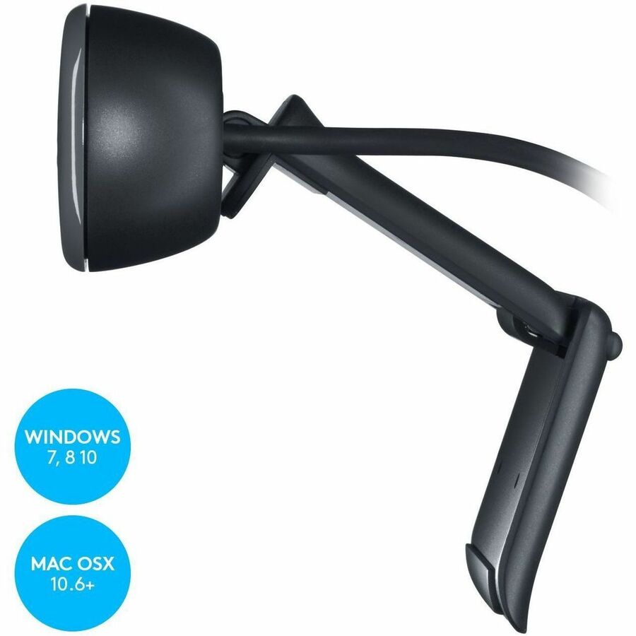 Logitech C270 HD Webcam with noise-reducing mics for video calls
