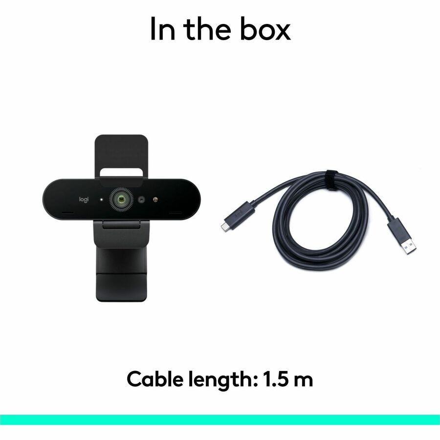 Logitech Brio 4K Webcam for Business, biometrics login with Windows Hello, Works with Microsoft Teams, Zoom, Google Meet, PC/Mac