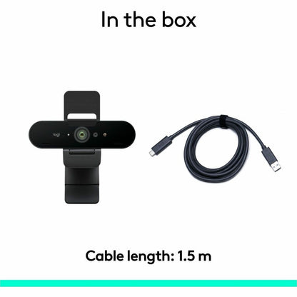 Logitech Brio 4K Webcam for Business, biometrics login with Windows Hello, Works with Microsoft Teams, Zoom, Google Meet, PC/Mac