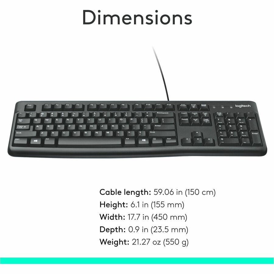 Logitech K120 Plug-and-Play USB Keyboard