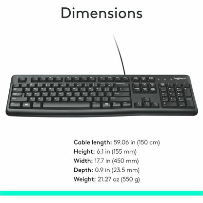 Logitech K120 Plug-and-Play USB Keyboard
