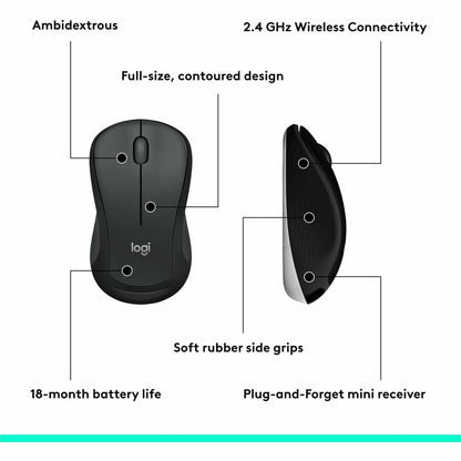 Logitech MK540 Advanced Wireless Keyboard and Mouse Combo for Windows, 2.4 GHz Unifying USB-Receiver