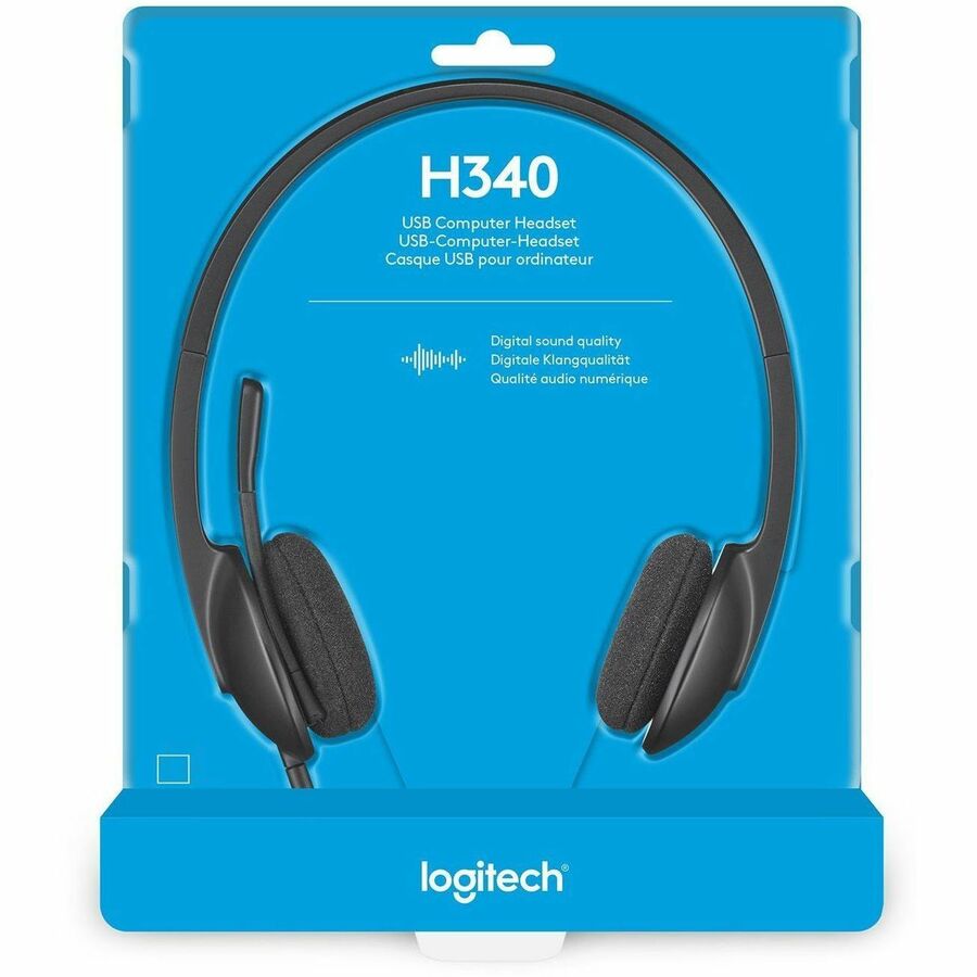 Logitech H340 USB Headset with Noise-Cancelling Mic
